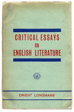 Criticial Essays on English Literature Presented to Professor M. S. Duraiswami on the occasion of his Sixty-first birthday