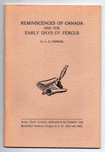 Reminiscences of Canada and the Early Days of Fergus