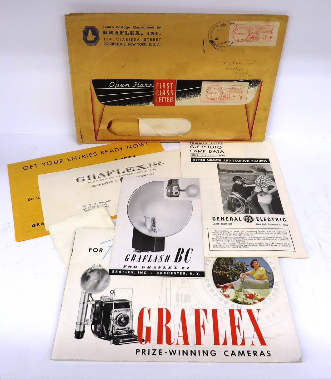 Graflex Cameras brochures, ca. 1954