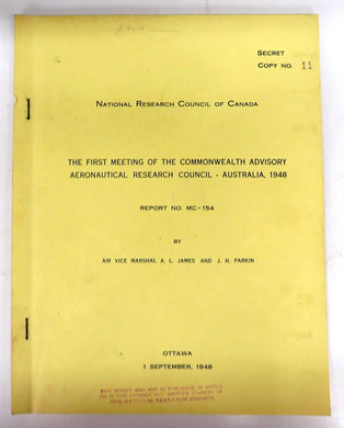 The First Meeting of the Commonwealth Advisory Aeronautical Research Council - Australia, 1948