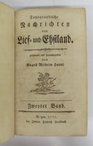 Topographische Nachrichten Von Lief - Und Ehstland Vol. II