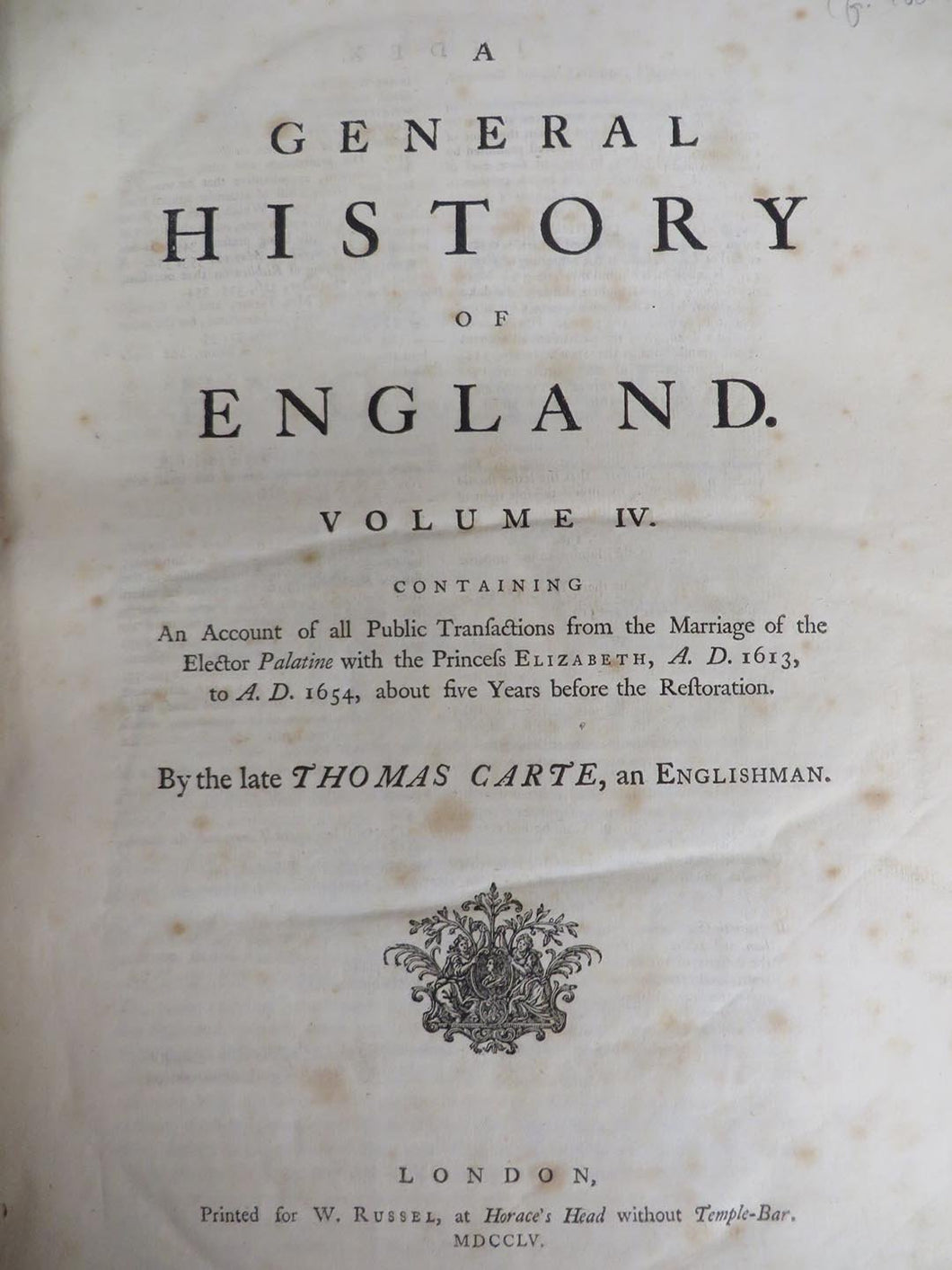 A General History of England Volume IV