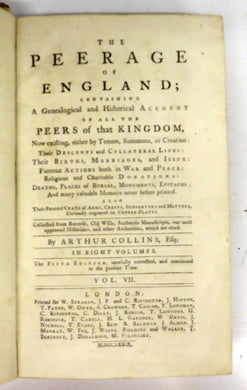 The Peerage of England Vol. VII