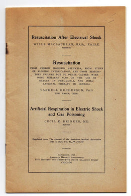 Resuscitation After Electrical Shock; Resuscitation; Artificial Respiration in Electric Shock and Gas Poisoning