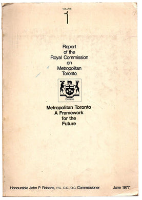 Metropolitan Toronto: A Framework for the Future