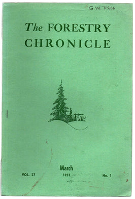 The Forestry Chronicle, March 1951