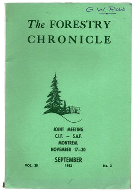 The Forestry Chronicle, September 1952