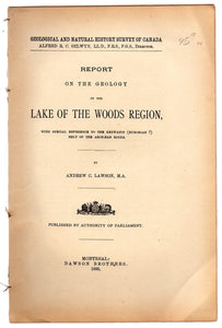Report on the Geology of the Lake of the Woods Region, with Special Reference to the Keewatin (Huronian?) Belt of the Archaean Rocks