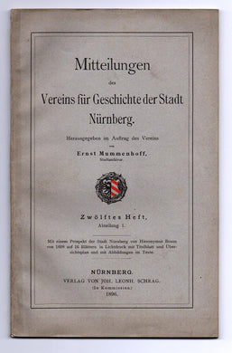 Mitteilungen des Vereins fur Geschichte der Stadt Nürnberg