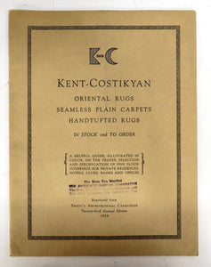 Kent-Costikyan Oriental Rugs Seamless Plain Carpets, Handtufted Rugs catalogue, 1929