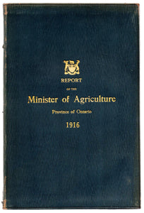 Report of the Minister of Agriculture, Province of Ontario, For the Year Ending October 31, 1917