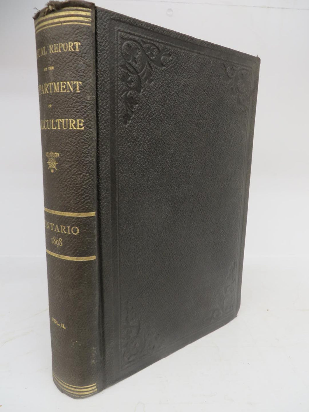 Annual Report of the Department of Agriculture of the Province of Ontario. 1898: Vol. II