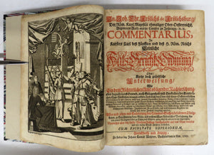 Commentarius in Kaysers Carl des Fünfften und des H. Roem. Reichs Penliche Hals-Gerichts-Ordnung