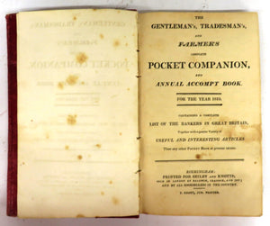 The Gentleman's, Tradesman's, and Farmer's Complete Pocket Companion, and Annual Accompt Book. For the Year 1819. 