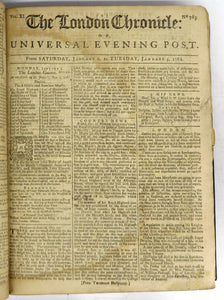 The London Chronicle For The  Year 1762. From January 1, to June 30. Volume XI