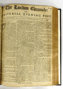 The London Chronicle For The  Year 1758. From June 30, to December 31. Volume IV