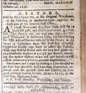 The London Chronicle For The  Year 1758. From June 30, to December 31. Volume IV