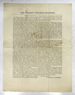 The Trinity College Question