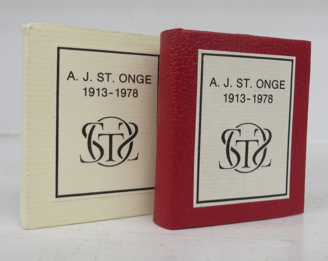 The Bibliomidgets of Achille J. Saint Onge: A Memorial and a Bibliography  (miniature book)