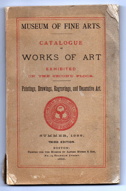 Museum of Fine Arts. Catalogue of Works of Art Exhibited on the Second Floor. Paintings, Drawings, Engravings, and Decorative Art. Summer, 1888
