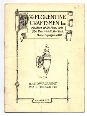Florentine Craftsmen Handwrought Wall Brackets