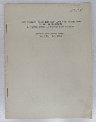 Pain Derived from the Skin and the Mechanism of its Production