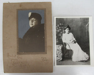 Two photos of Louise Mack
