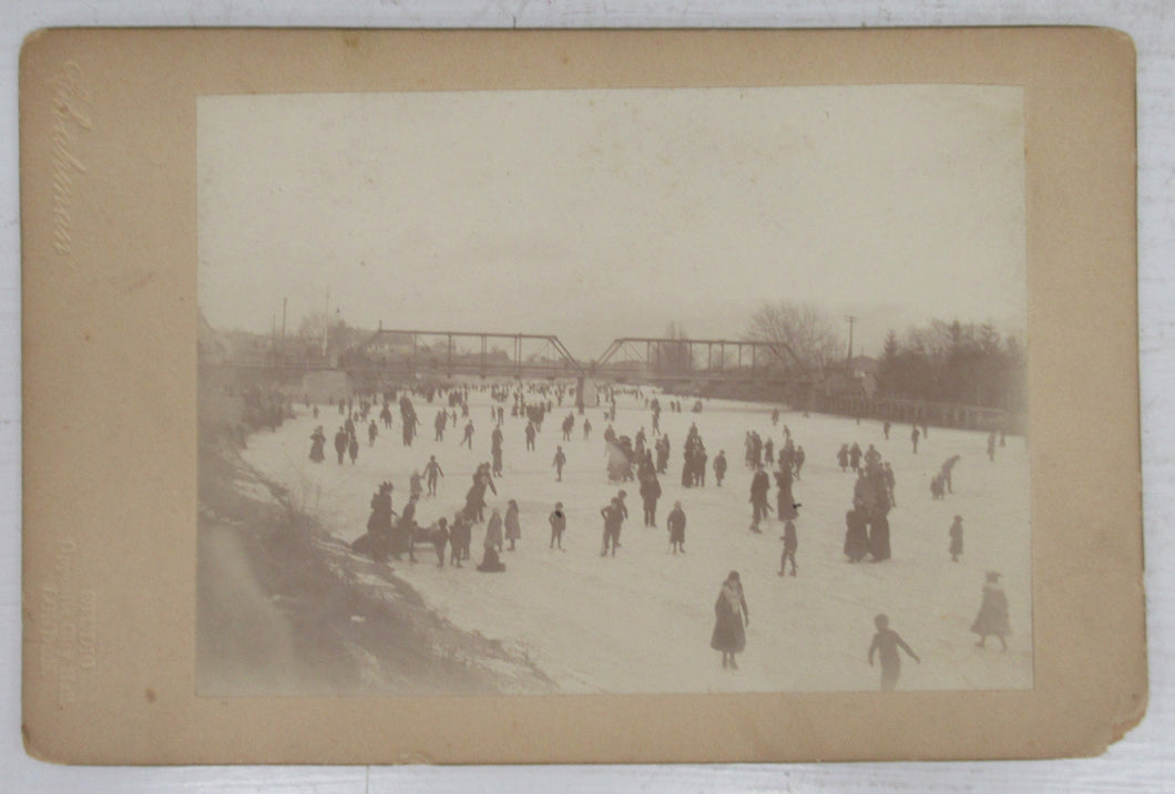 Ice skating on the Thames River, London, Ontario