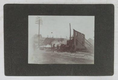Ruins of building after fire