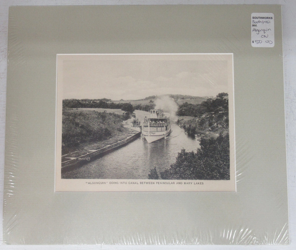 Photo of "Algonquin" steamboat near Peninsular and Mary Lakes
