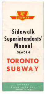 Sidewalk Superintendents' Manual Grade 4, Toronto Subway