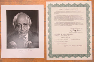 Signed presentation self portrait