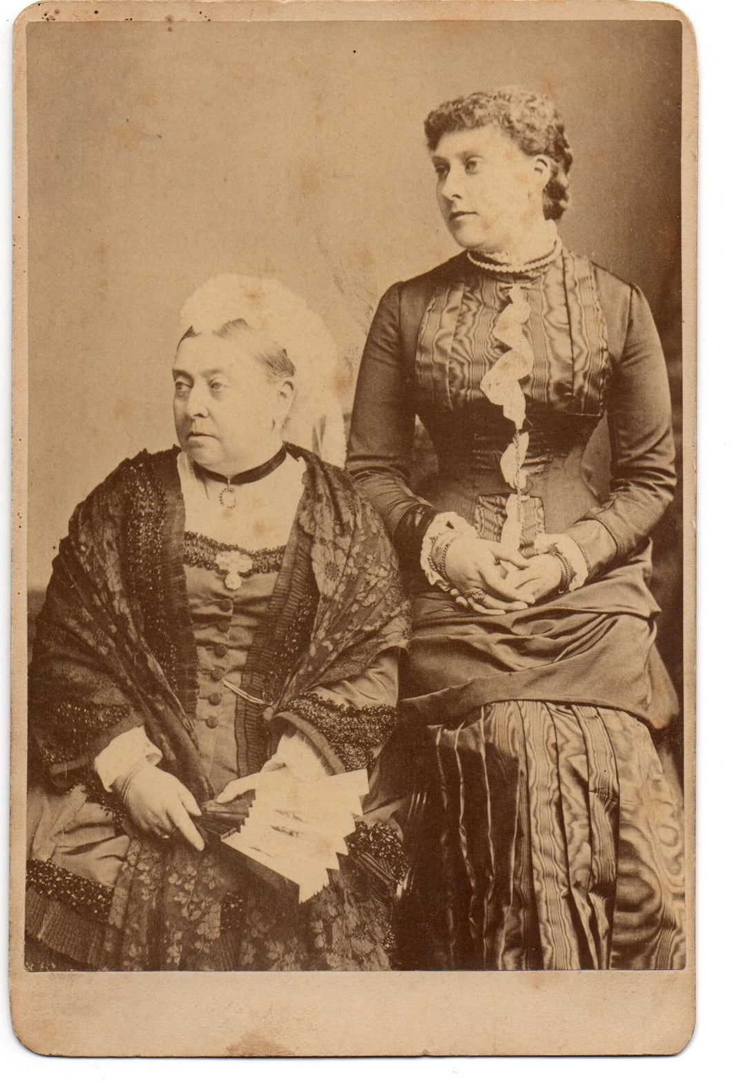 Photo of Queen Victoria with her daughter Princess Helena