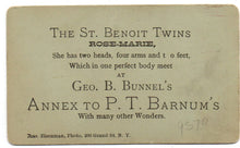 Carte de visite of the St. Benoit twins