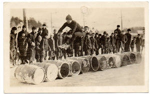 Photo postcard of speed skater Harry Cody