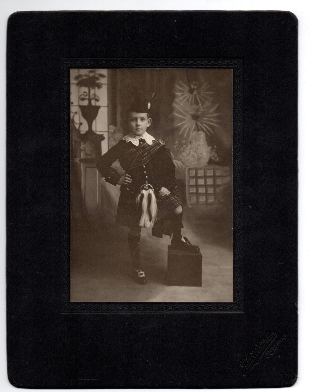 Photo of a boy in kilt
