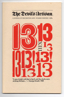 The Devil's Artisan: A Journal of the Printing Arts, Number Thirteen