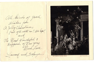 Signed Yousuf Karsh Christmas card 