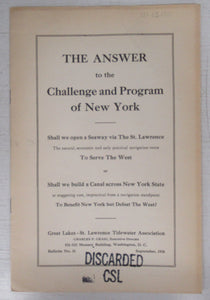 The Answer to the Challenge and Program of New York