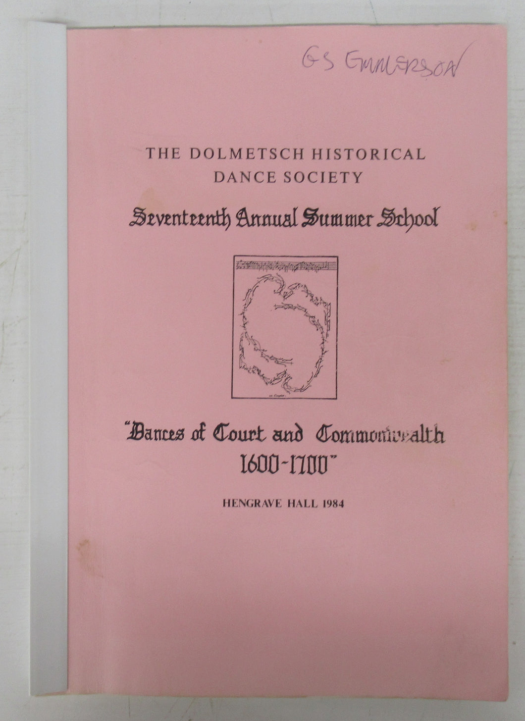 Dances of Court and Commonwealth 1600-1700