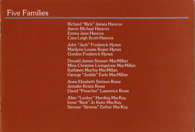 Five Families: An exhibition of Family Portraits by Allan Harding MacKay