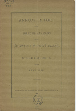 Annual Report of the Board of Managers of the Delaware & Hudson Canal Co. to the Stockholders, for the Year 1888