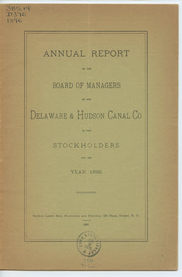 Annual Report of the Board of Managers of the Delaware & Hudson Canal Co. to the Stockholders, for the Year 1896