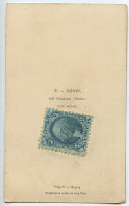 US Revenue Stamp on Carte de Visite