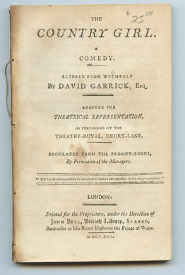 The Country Girl. A Comedy