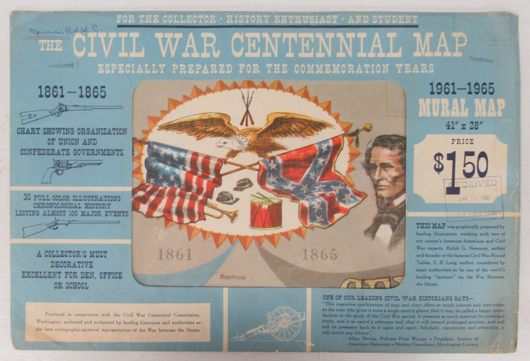 The Civil War Centennial Map, Especially Prepared for the Commemoration Years