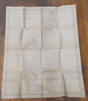 Map of the Atlantic Coast: Chesapeake Bay to Straits of Florida