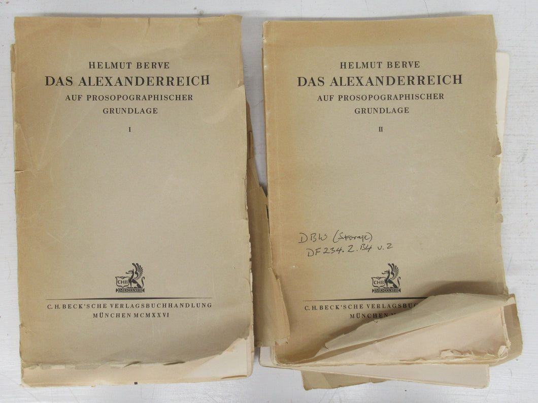 Das Alexanderreich auf Prosopographischer Grundlage I & II