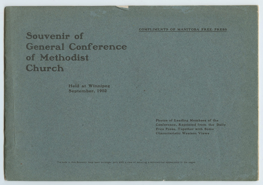 Souvenir of General Conference of Methodist Church Held at Winnipeg, September, 1902