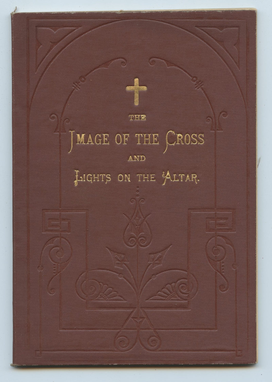 The Image of the Cross and Lights on the Altar